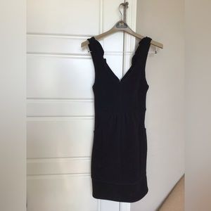 Anthropologie Maeve little black dress. Sleeveless midi dress with pocket.